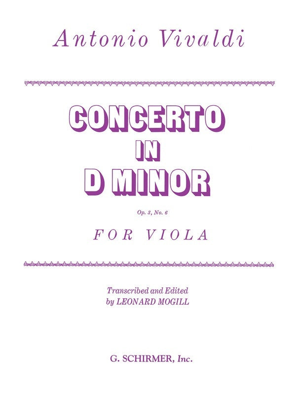 Vivaldi Conc.D Minor Op 3 N.6 Viola