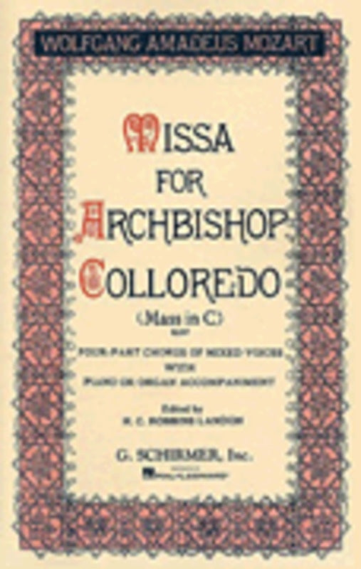 Schirmer - Mozart - Missa Archbishop Colloredo K 337 Vocal Score — view 2