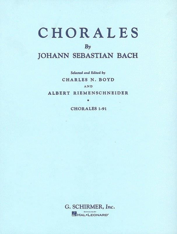 Schirmer - Bach - Chorales Nos 1-91 Piano