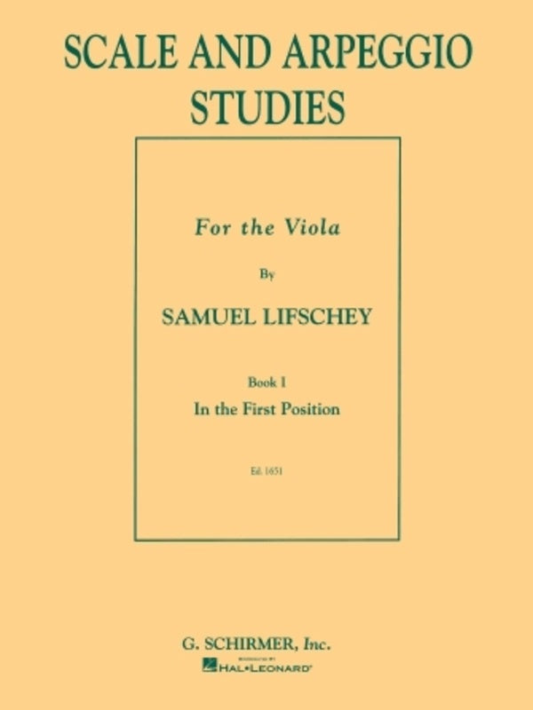 Lifschey Scale/Arpeg. Studies 1 Viola — view 2