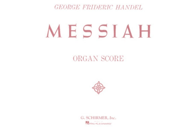 Handel Messiah Organ Score