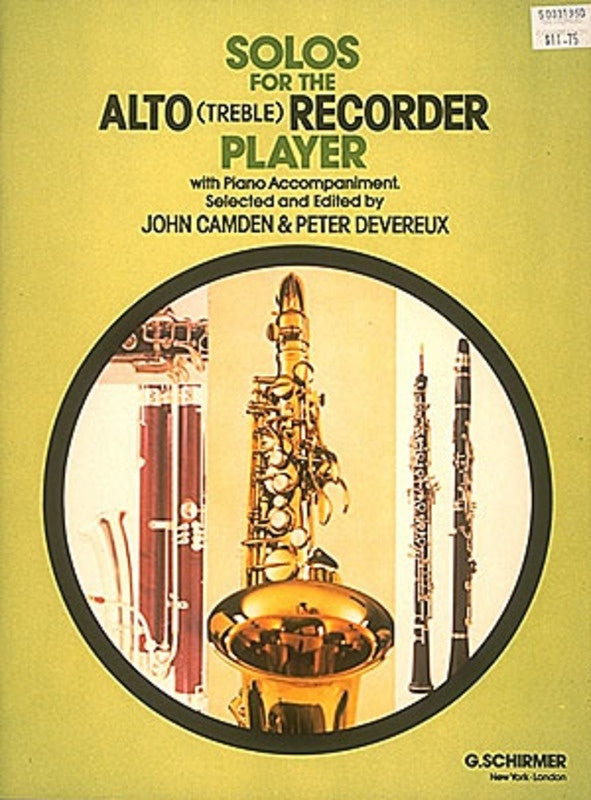 Solos For The Alto/Treble Recor(Rec/Piano)