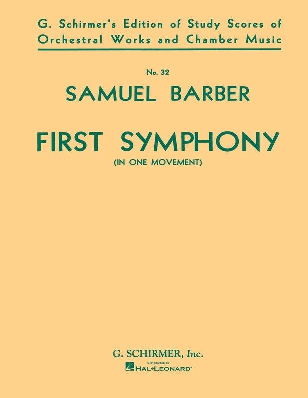 Schirmer - Barber - Symphony No 1 Op 9 Study Score