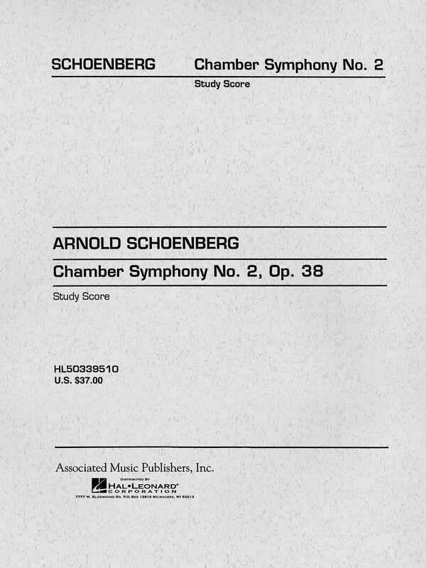Schoenberg - Chamber Symphony No 2 Op 38 Study Score