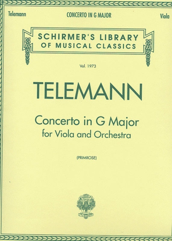 Telemann Concerto G Viola Lib.1973