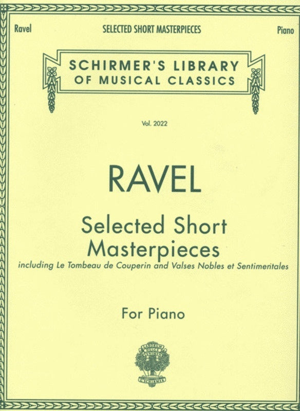 Ravel Selected Short Masterpieces Piano