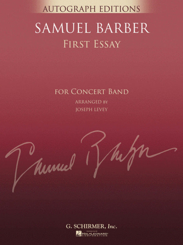 Schirmer - Barber - First Essay Concert Band Gr 5 Full Score