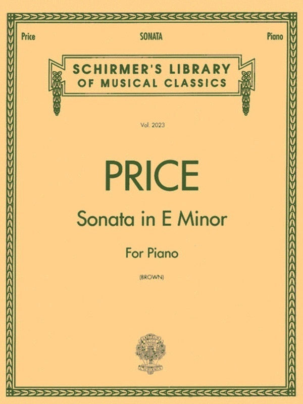 Price Sonata In E Minor Piano Lib.2023