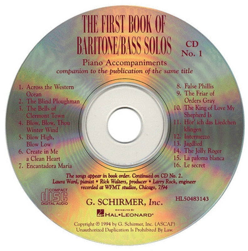 First Book Baritone/Bass Solos CD Only