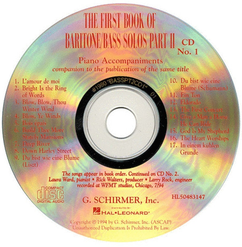 First Book Baritone/Bass Solos 2(CDs Only)