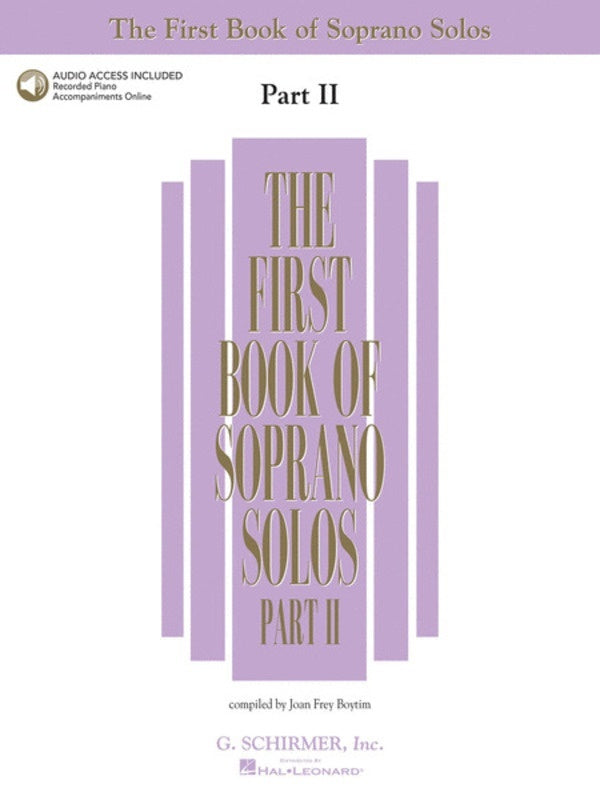 Schirmer - First Book Of Soprano Solos Pt 2 Book/Online Audio