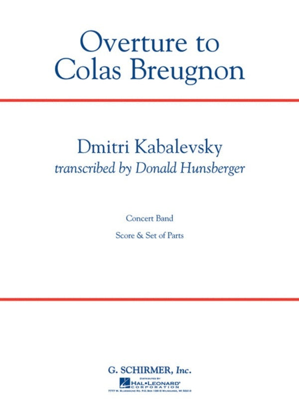 Schirmer - Kabalevksy - Overture To Colas Breugnon Concert Band 5 Score/Parts