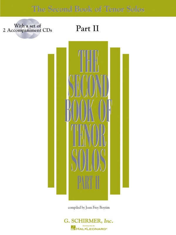 Schirmer - Second Book Of Tenor Solos Pt 2 Book/CD