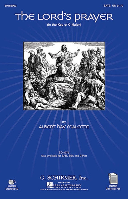 Schirmer - The Lords Prayer Choirtrax Cd