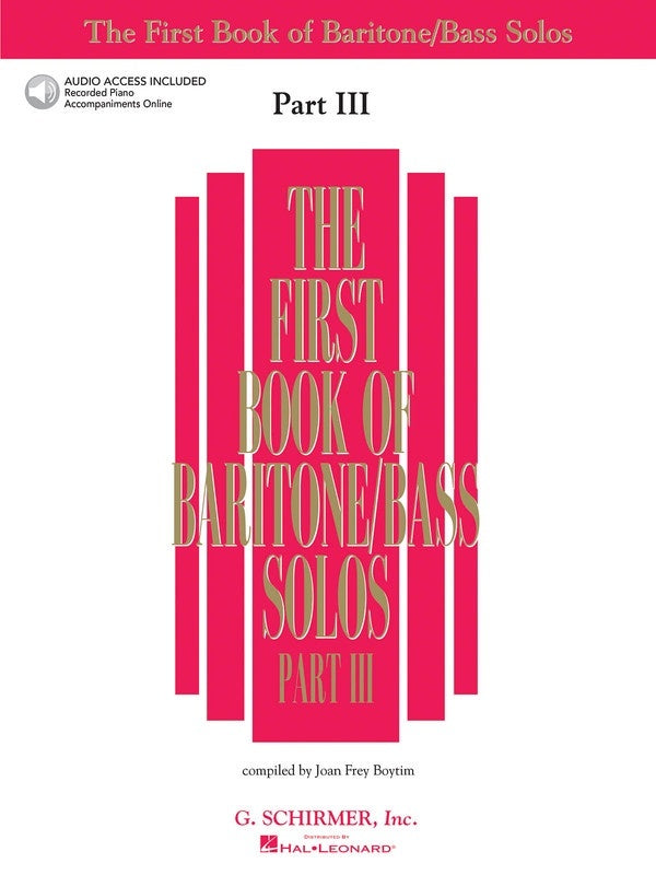 First Book Of Baritone/Bass Solos Part 3 Book/Online Audio (Softcover Book/Online Audio)