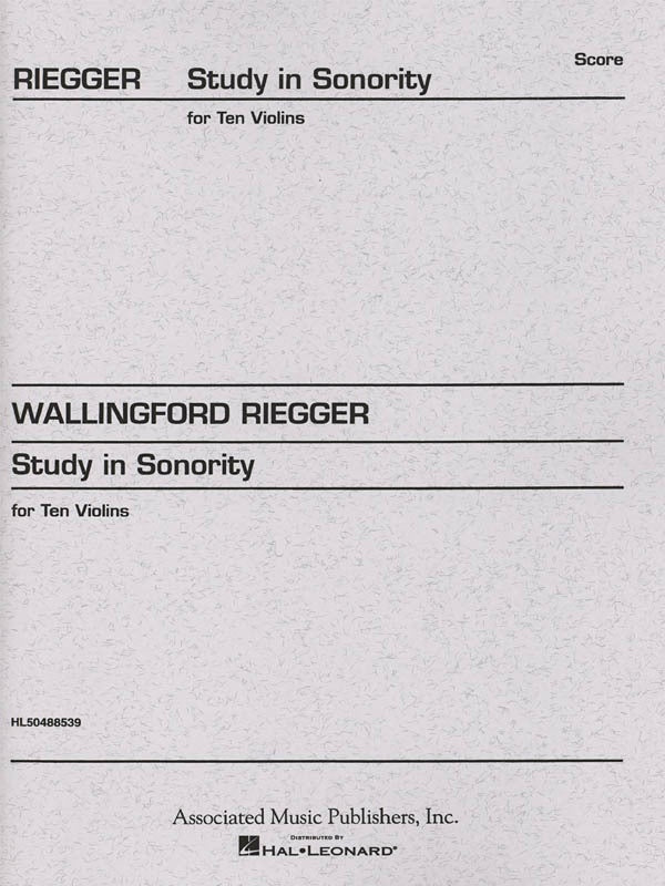 Riegger - Study In Sonority Op 7 For 10 Violins Score