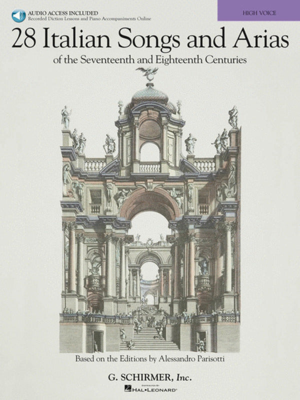 Schirmer - 28 Italian Songs And Arias High Voice Book/Online Audio