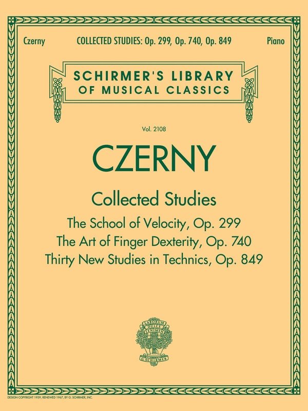 Czerny Collected Studies Op. 299, Op. 740, Op. 849 - Piano Exercises