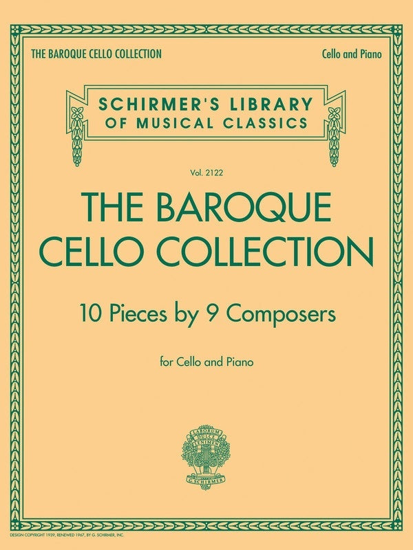 Baroque Cello Collection Cello/Piano (Softcover Book)