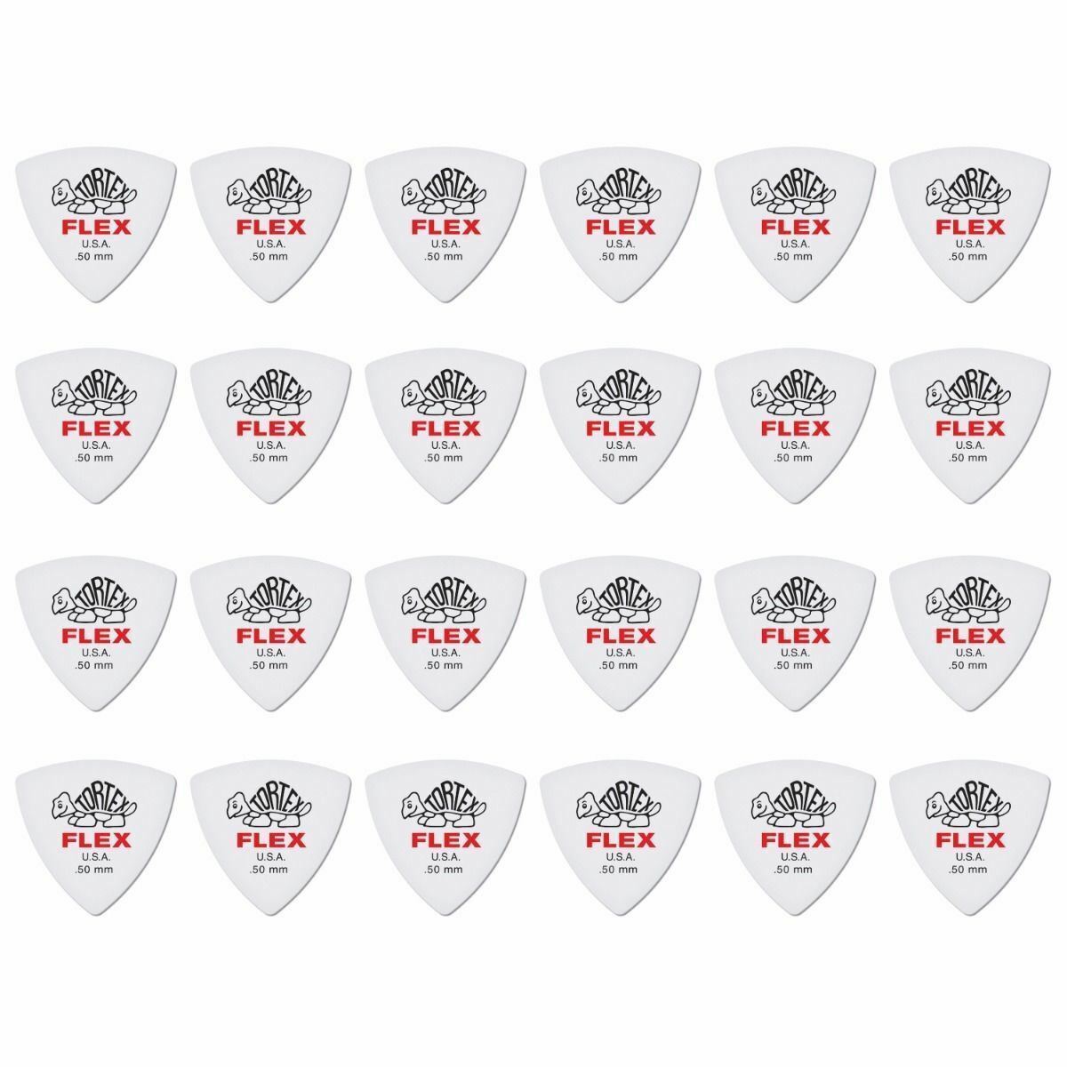 24 x Jim Dunlop Tortex Triangle FLEX 0.50MM Gauge Guitar Picks 456R