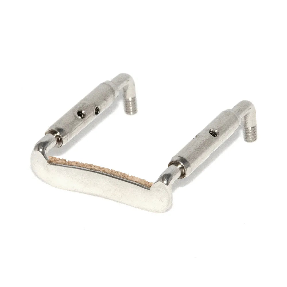 Violin Chinrest Screw Set 1/8-1/16 Chrome Plated Brass with Cork Lining and Adjustment Key