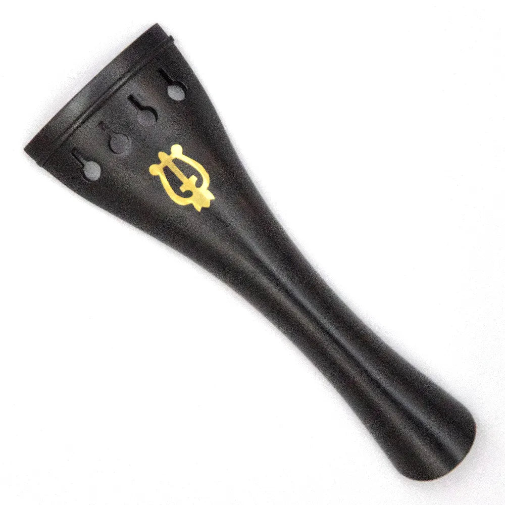 Ebony Violin Tailpiece with Gold Lyra Inlay 4/4