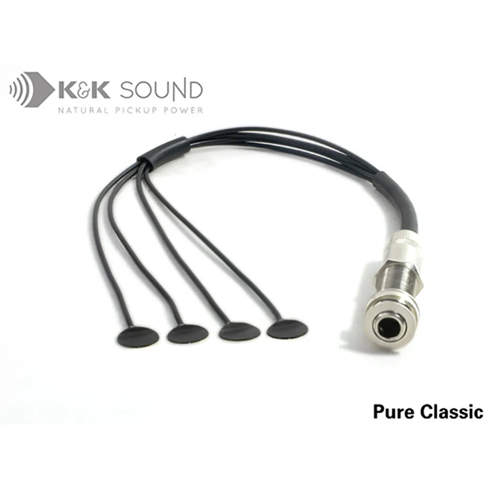 K&K Pure Classic 4-Head Passive Transducer Pickup for Nylon String Acoustic Guitars