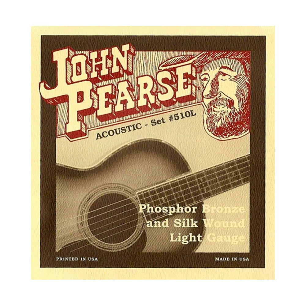 John Pearse 510L Silk & Phosphor Bronze Acoustic Guitar Strings 11-49