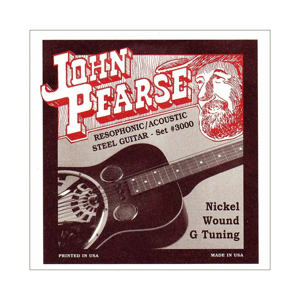 John Pearse 3000 Nickel Resophonic Acoustic Steel Guitar Strings 16-59