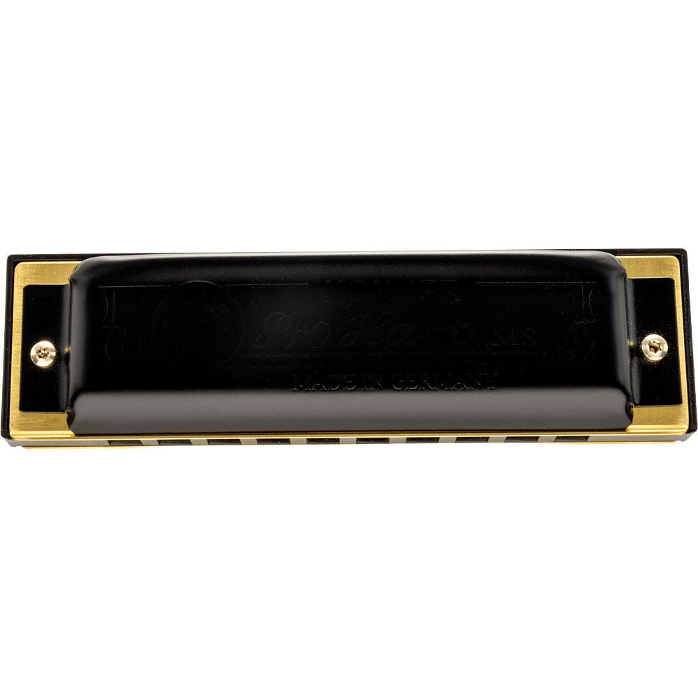 Hohner MS Series Pro Harp Harmonica, Key of Bb, Black Plastic Comb, Brass Reed Plates, 20 MS Reeds, Made in Germany — view 6