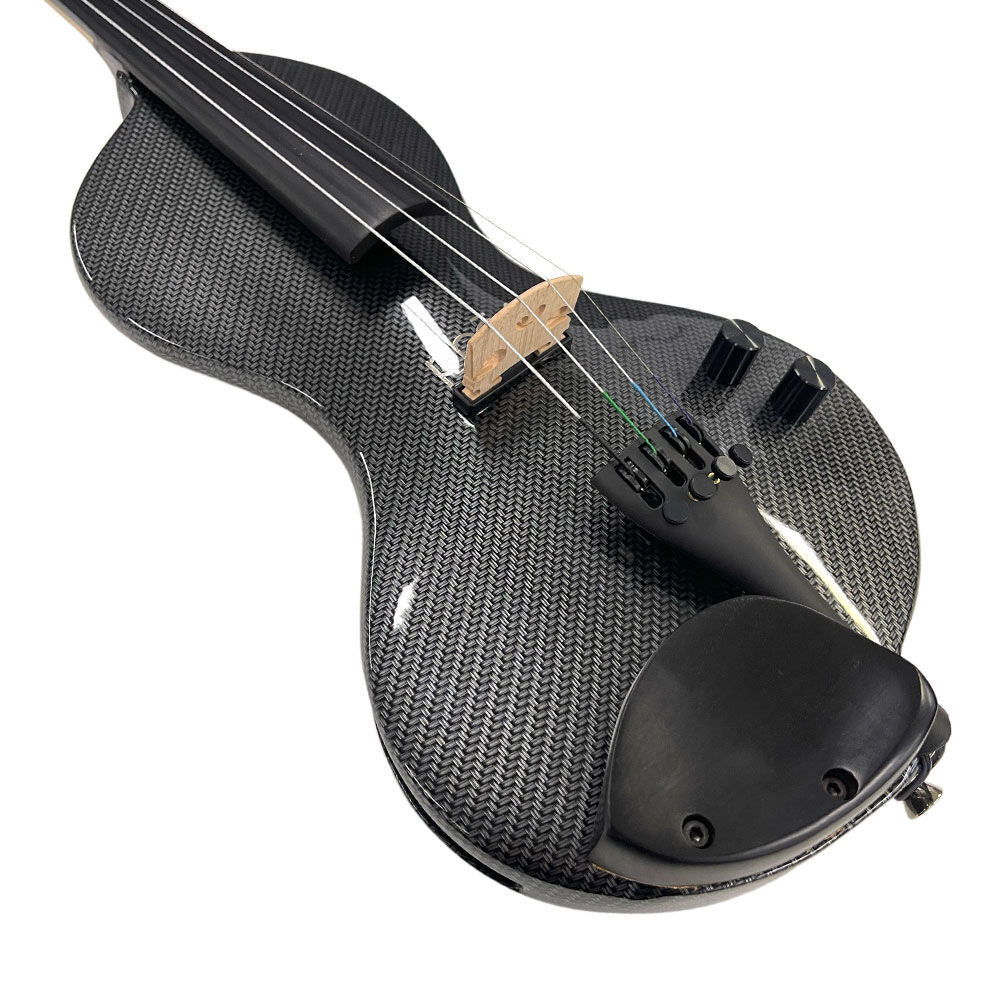 PHOS Electric Violin with Shadow Active Preamp - Textured Black, Case Included — view 3