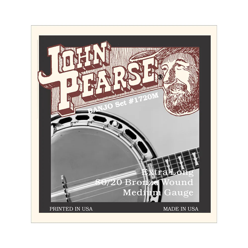 John Pearse 1720M 80/20 Bronze Long-Neck Banjo String Set (10-23)
