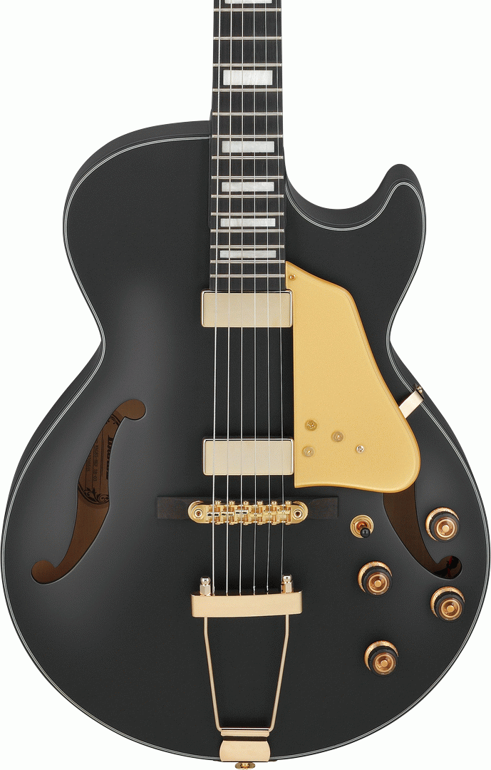 Ibanez AG85 BKF Artcore Guitar (Black Flat) — view 4