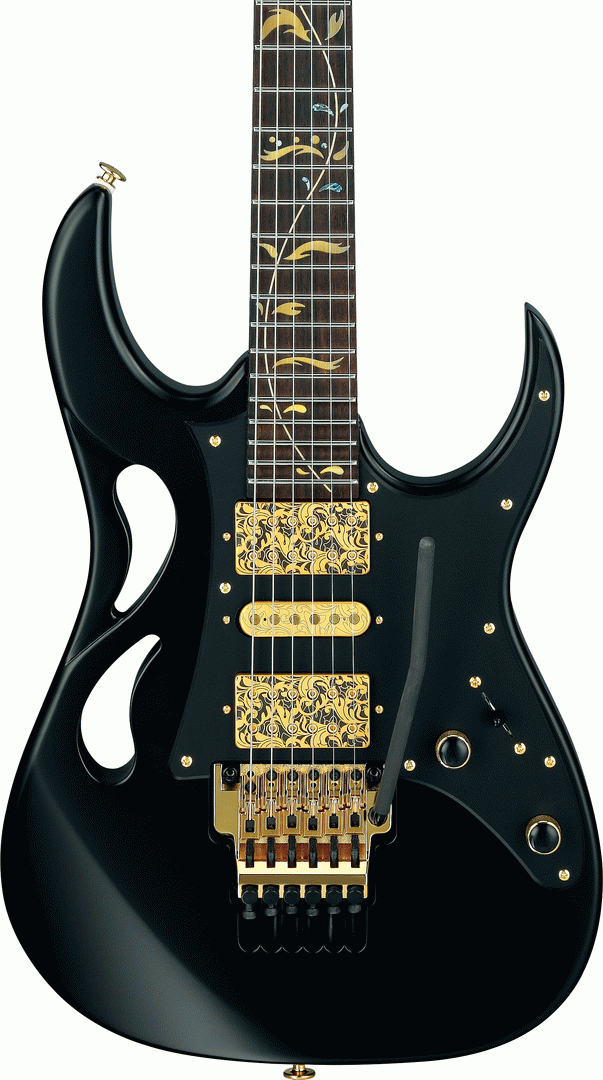 The Ibanez PIA3761 XB Steve Vai Electric Guitar W/Case (Onyx Black) — view 4