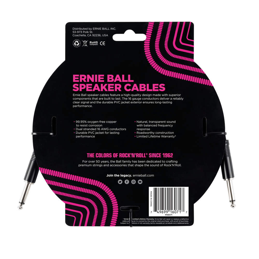 Ernie Ball Straight Speaker Cable, 1 Meter — view 2