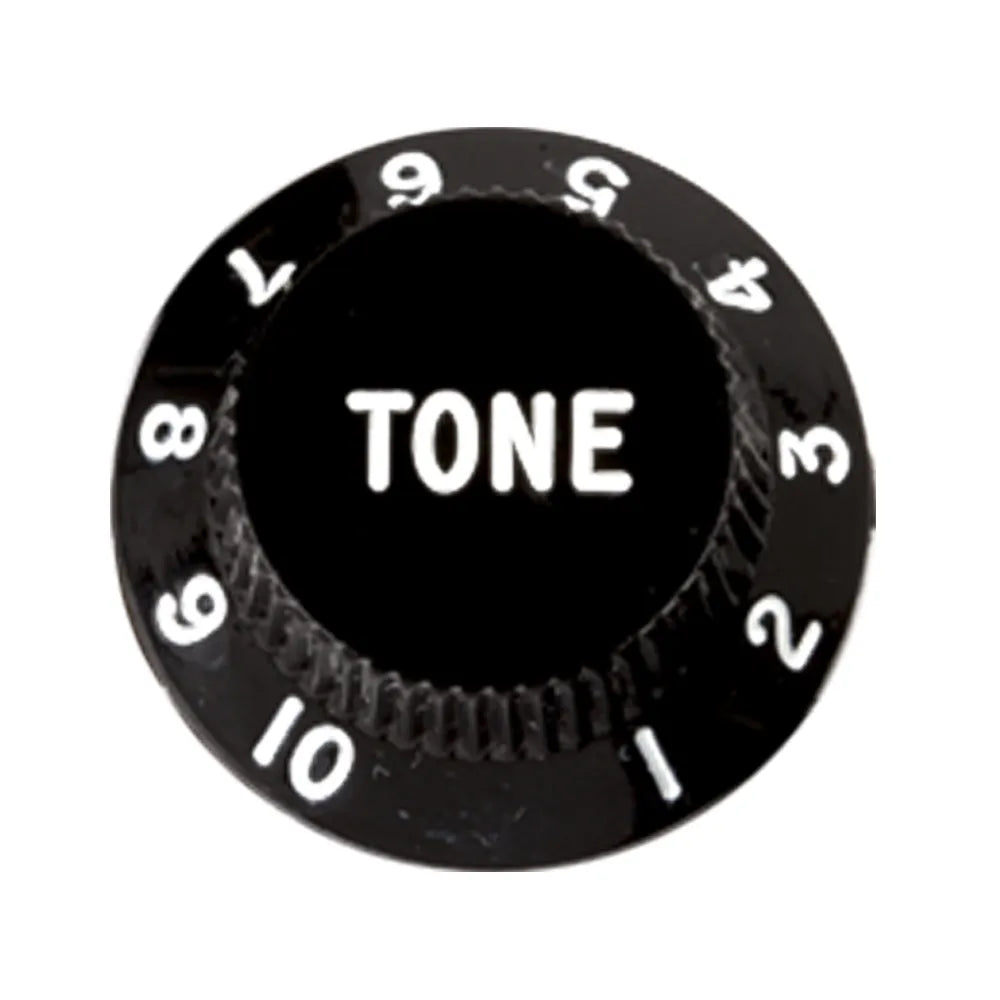 Pickboy S-type Black Guitar Tone Knob with Numbers 1 to 10, Made in Japan