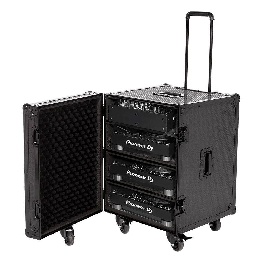 UDG U91101BL Ultimate Flight Case for 4 CDJ/Mixer in Black with Trolley & Spinner Wheels — view 4