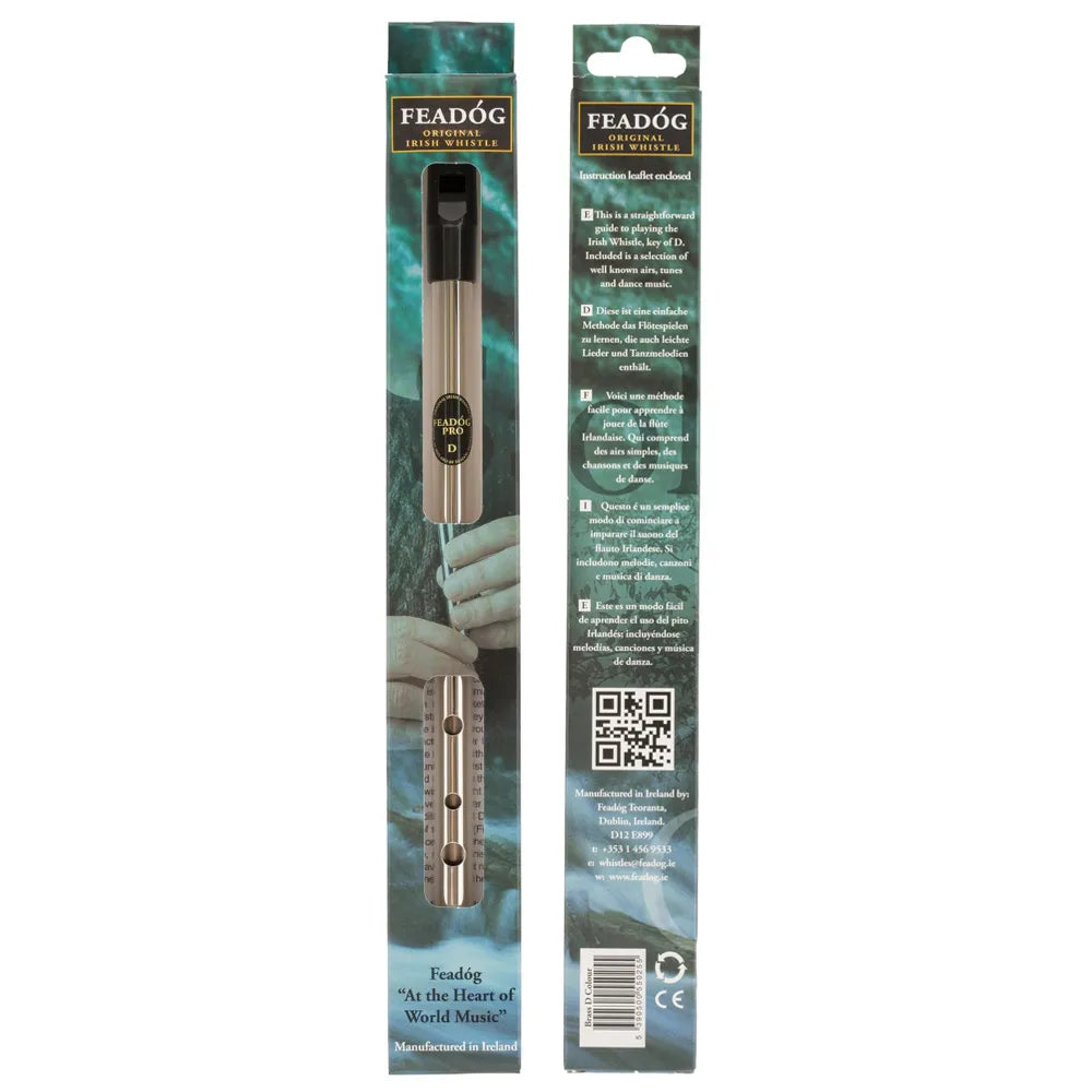 Feadog Nickel Pro D Whistle Pack with Instructions and Fingering Chart — view 2