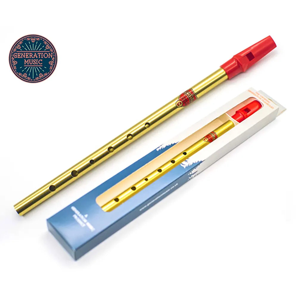 Generation Flageolet Lacquer C Whistle, Nickel Finish, Traditional Musical Instrument, Tuned, Hygienic Plastic Mouthpiece, Made in England