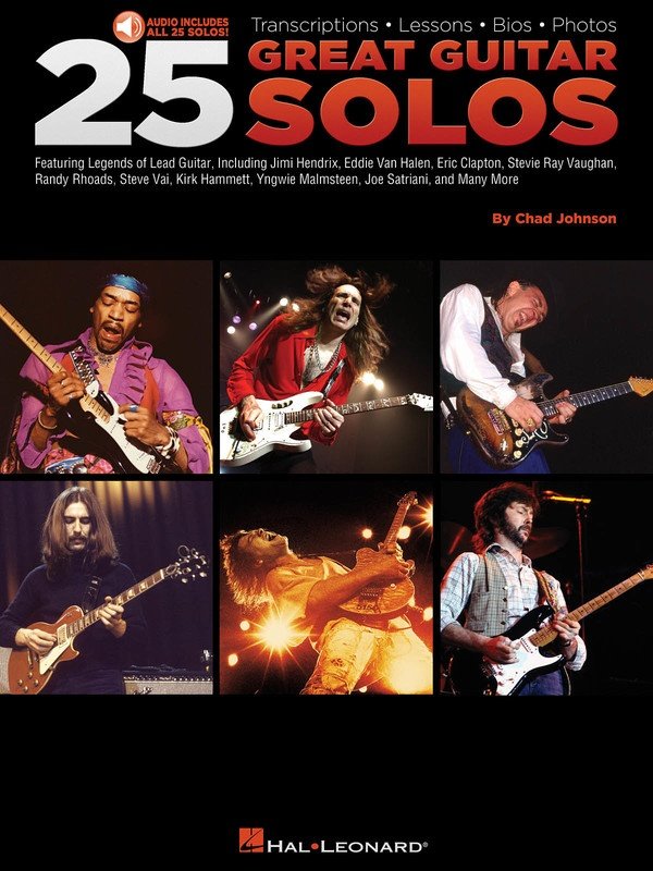 25 Great Guitar Solos — TAB Book/Online Audio (Hal Leonard)