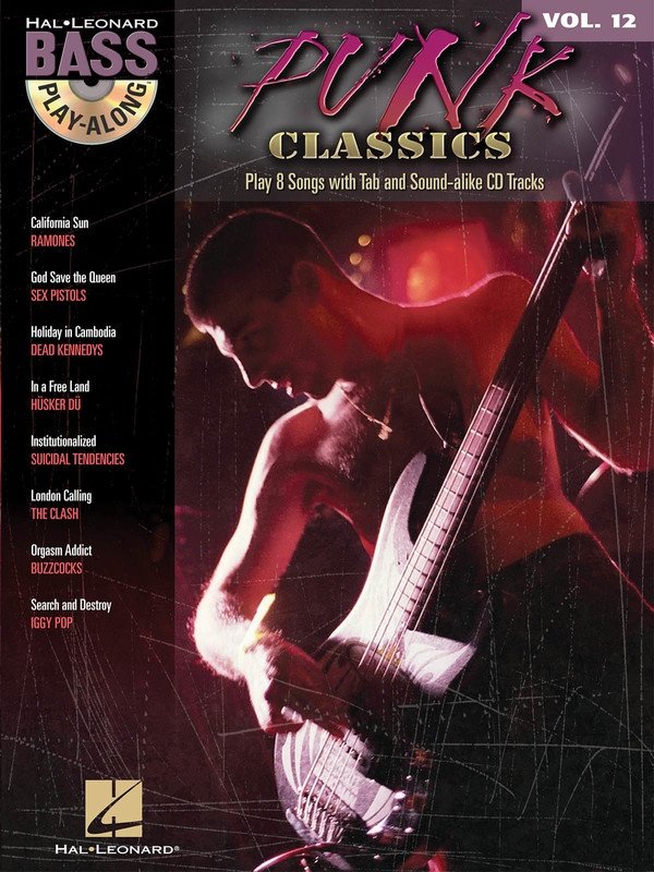 Bass Play-Along Vol. 12: Punk Classics — Bass TAB Book/CD (Hal Leonard)