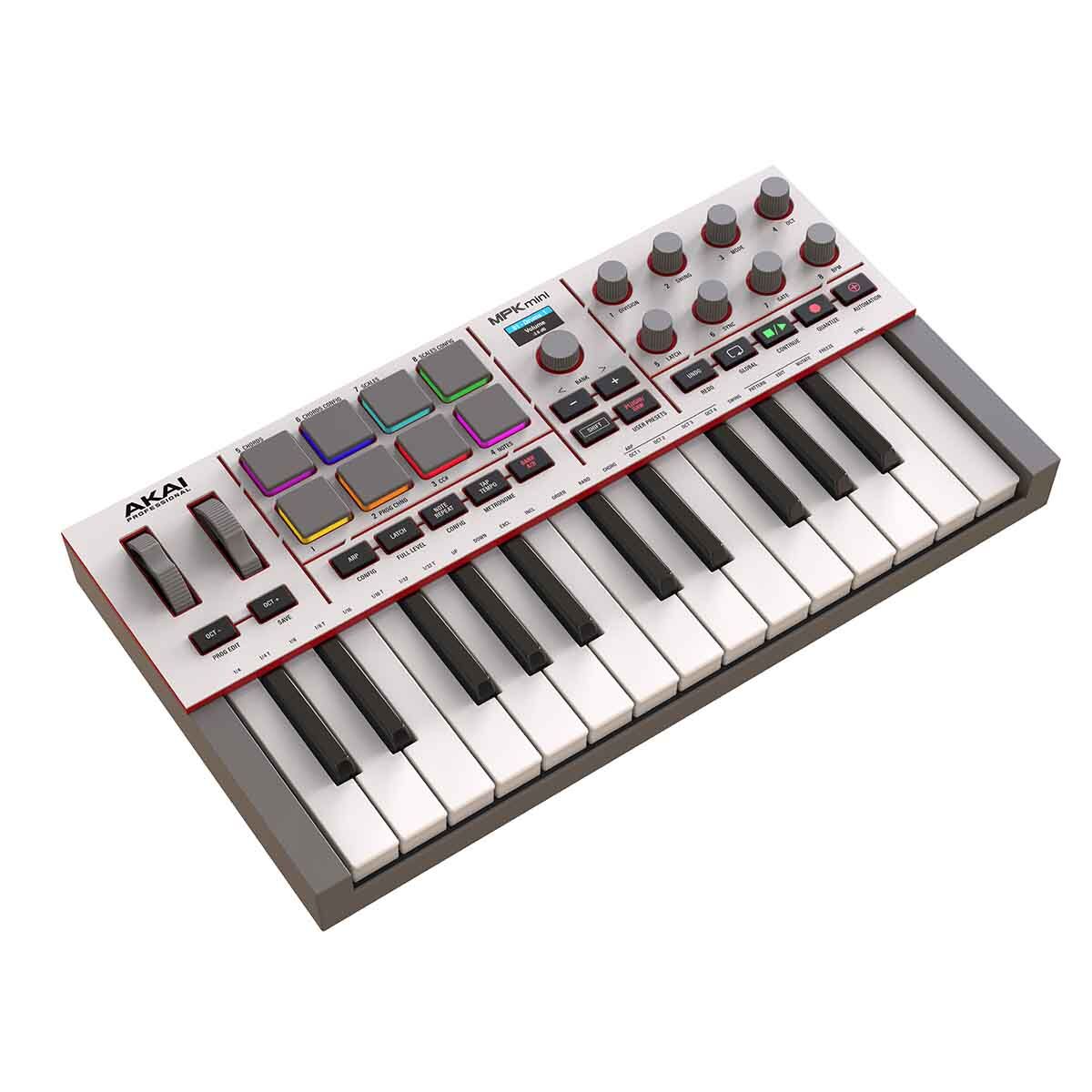 Akai Pro MPK Mini IV Portable USB MIDI Keyboard Controller - Grey — view 6