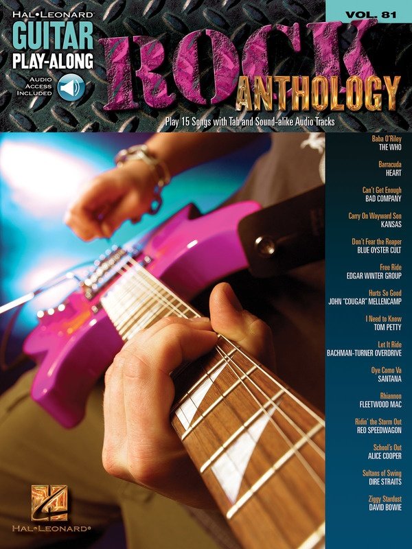 Guitar Play-Along Vol. 81: Rock Anthology — TAB Book/Online Audio (Hal Leonard)