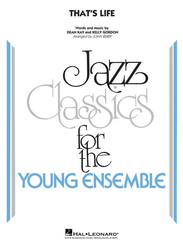 That's Life — Jazz Ensemble Grade 3 Score & Parts (Hal Leonard Young Jazz Classics)