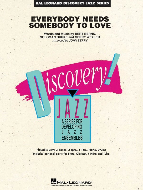 Everybody Needs Somebody to Love — Jazz Ensemble Grade 1.5 Score & Parts (Hal Leonard Discovery Jazz)