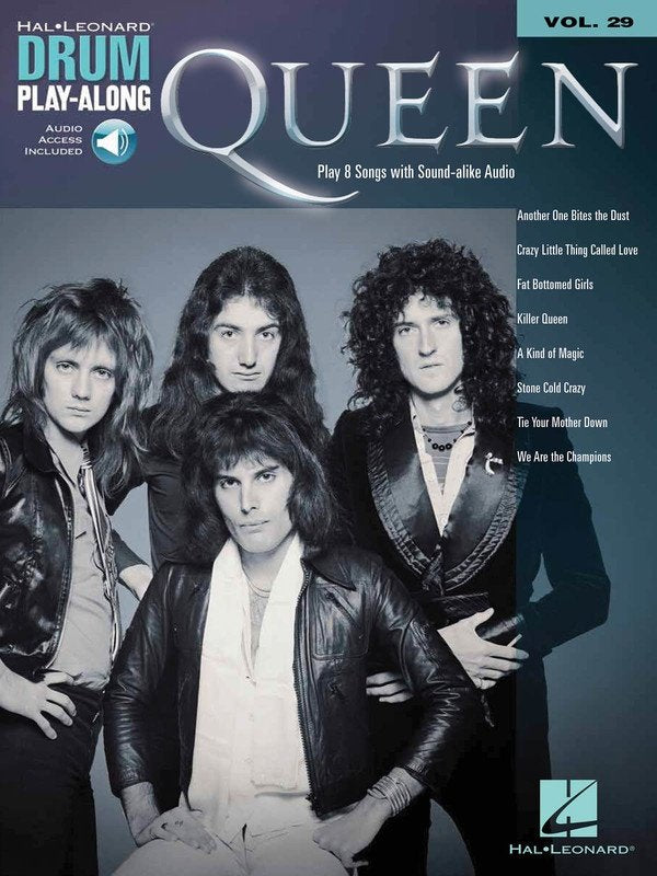 Queen — Drum Play-Along Vol. 29, Book/Online Audio (Hal Leonard)