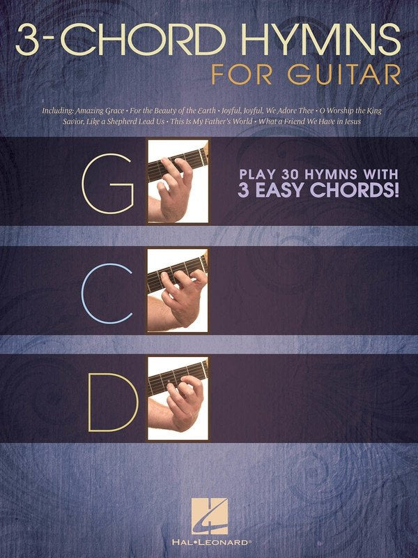 Three Chord Hymns for Guitar — Lyrics & Chords (Hal Leonard)