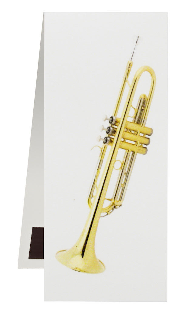 Magnetic Brass Trumpet Bookmark 10.5 x 4.4cm