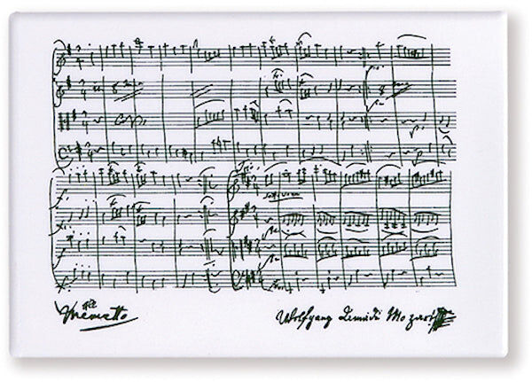 Mozarts Manuscript Fridge Magnet 5.3 x 7.8cm