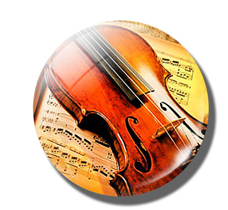 Magnet Violin on Manuscript with 3cm Circumference